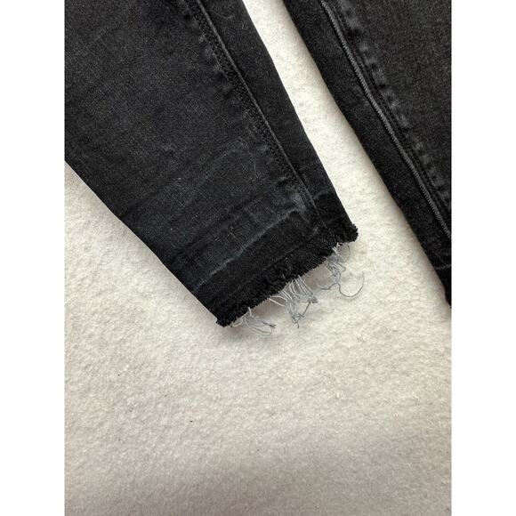 Spanx Pull On Jegging Jeans Size M Womens Mid Rise Dark Wash‎ Black Denim - Picture 6 of 8